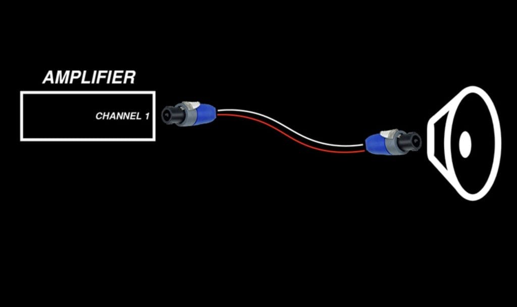 Diagram of One Speaker, One Amplifier Channel