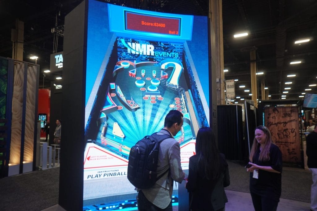LED Digital Pinball Activation for attendee engagement
